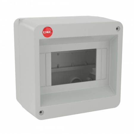 DKC Щиток настенный, ral 7035, без крышки, 6мод.