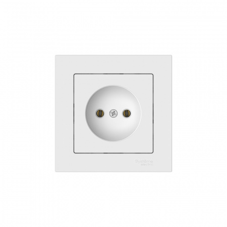Systeme Electric AtlasDesign Белый Розетка без заземления, 16А, в сборе, быстрозажим. клем.