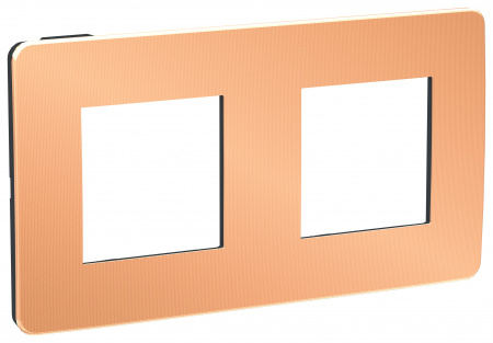 SE Unica Studio Медь/Антрацит Рамка 2-ная