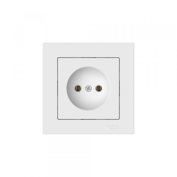 Systeme Electric AtlasDesign Белый Розетка без заземления, 16А, в сборе, быстрозажим. клем.