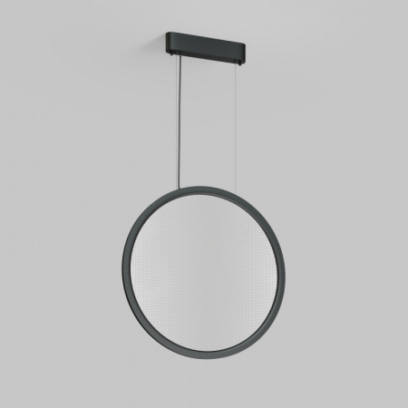 Подвесной светильник вертикальный VEIL, 35 Вт, ?600?2100 мм, LED 2700-6000K, IP20, пульт Д/У (в комплекте), черный, алюминий, акрил