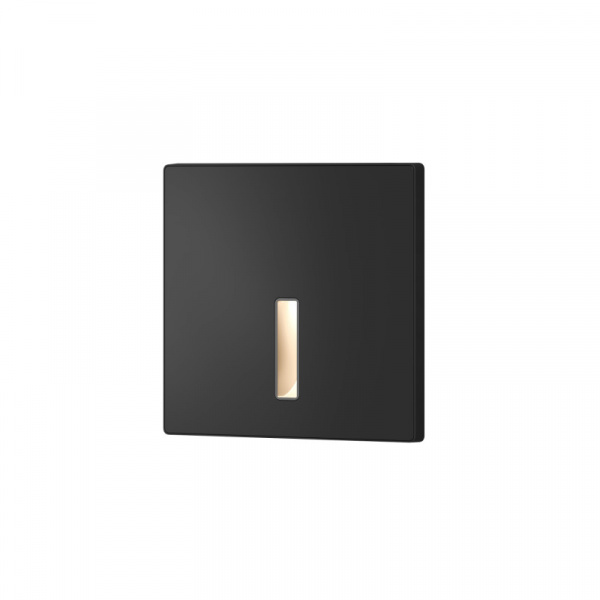 DK1030-BK Светильник встраиваемый в стену, IP 20, LED 3000K, 3 Вт, черный, алюминий