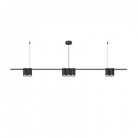 DK4063-BK Подвесной светильник ORBIT, IP20, 7xGU10 LED до 15 Вт, черный матовый, алюминий