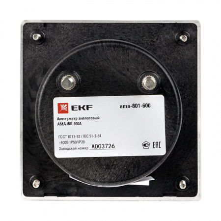 EKF PROxima Амперметр AMA-801 аналоговый на панель (80х80) круглый вырез 600А трансф. подкл.
