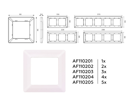 Рамка ALFA Line (Жемчуг) 1-ая AF110201