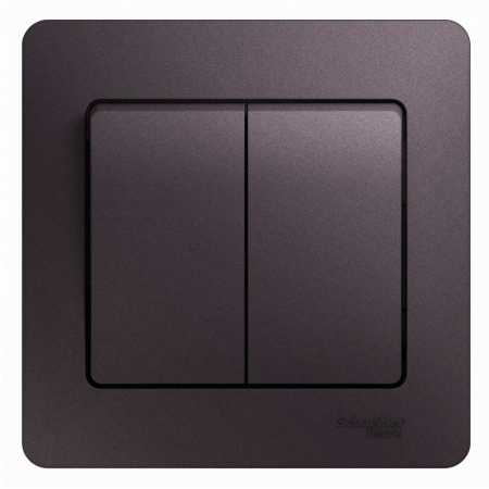 SE Glossa Сиреневый туман Выключатель 2-клавишный сх.5, 10AX (в сборе)