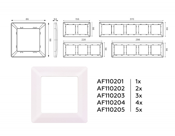 Рамка ALFA Line (Жемчуг) 5-ая AF110205