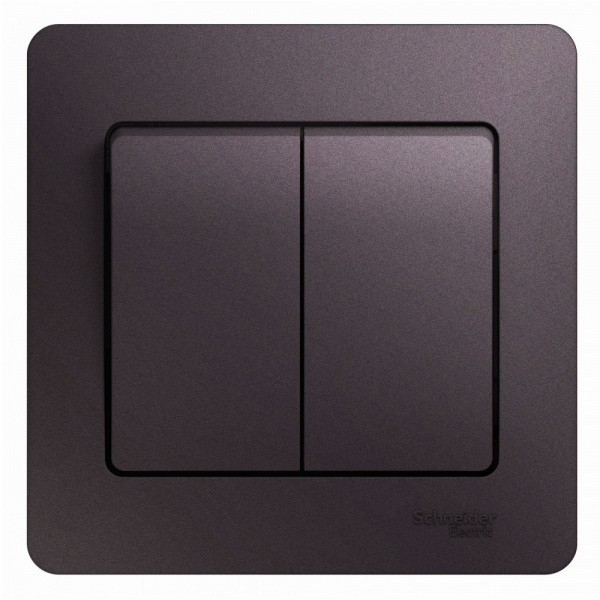 SE Glossa Сиреневый туман Выключатель 2-клавишный сх.5, 10AX (в сборе)