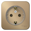 SE Blanca наруж Титан Розетка с/з без шторок, (компакт) 16А, 250В, изолир. пластина