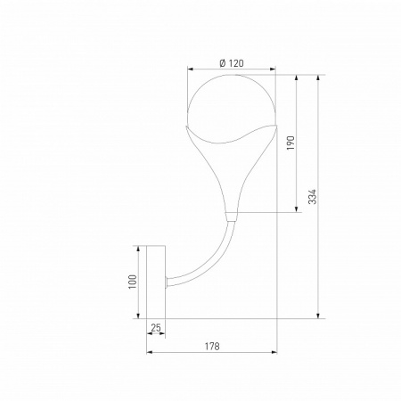Настенный светильник Calyx 60168/1 латунь 60168/1 Eurosvet Calyx