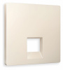 Лицевая панель ALFA (Бежевый матовый) для компьютерной/телефонной розетки RJ-45/RJ-11 QUANT AP3320