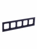 ABB Axcent металл/матовый черный Рамка 5-постовая