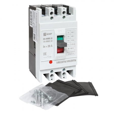 EKF Basic Автоматический выключатель ВА-99МL 63/ 20А 3P 15кА