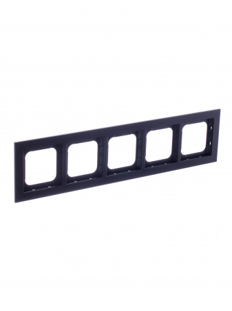 ABB Axcent металл/матовый черный Рамка 5-постовая