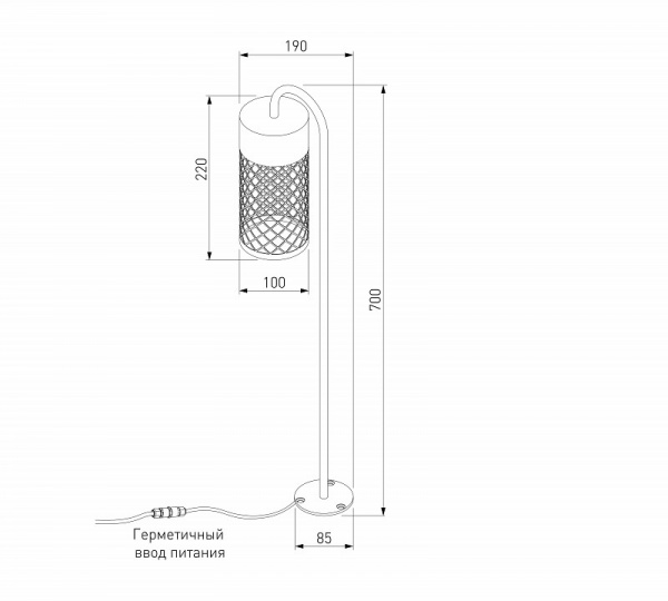 Светильник садово-парковый Ombra 8W 4000K черный 35179/S Elektrostandard Ombra a067899 Светильник садово-парковый Ombra 8W 4000K черный 35179/S Elektrostandard Ombra a067899