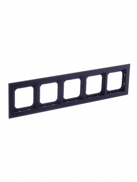 ABB Axcent металл/матовый черный Рамка 5-постовая