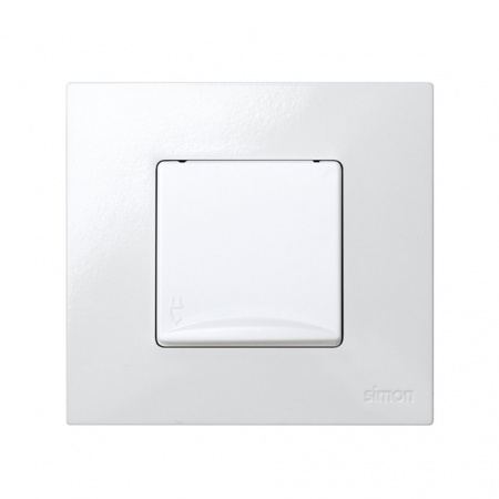 Simon 27 Мех Белая Розетка 2к+з Schuko с крышкой (винтовой зажим), 10/16А 250
