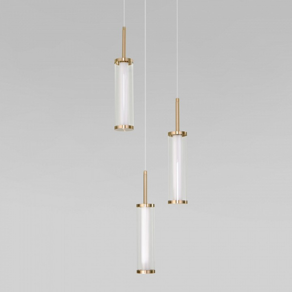 Подвесной светодиодный светильник 50386/3 LED латунь Eurosvet Stark