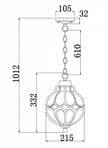 Подвесной светильник O024PL-01G Maytoni Via