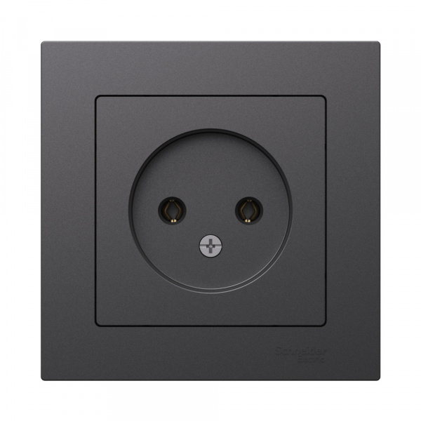 Systeme Electric AtlasDesign Базальт Розетка б/з, 16А, в сборе