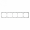 Рамка пластиковая VOLTUM S70 на 5 постов, (белый матовый)