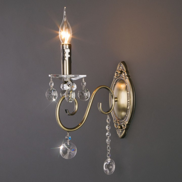 Бра с хрусталем 10104/1 античная бронза Eurosvet Ravenna Бра с хрусталем 10104/1 античная бронза Eurosvet Ravenna