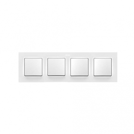 Simon S82 Concept Матовый белый, Рамка на 4 поста