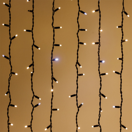 Arlight Светодиодная гирлянда ARD-CURTAIN-PRO-2000x3000-BLACK-760LED-FLASH WARM/WHITE (230V, 70W) (Ardecoled, IP65)