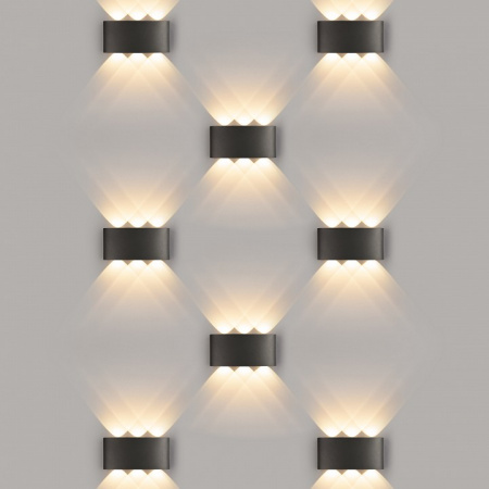 Уличный настенный светодиодный светильник 1551 TECHNO LED TWINKY TRIO черный 1551 TECHNO LED черный Elektrostandard Twinky a049671