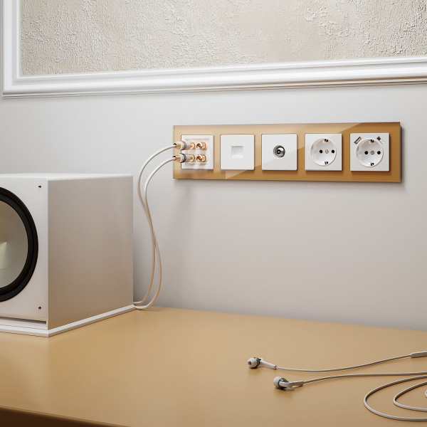 Рамка на 5 постов (бронзовый) WL01-Frame-05