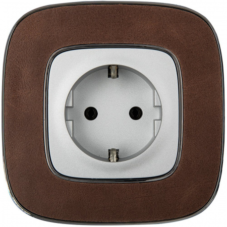 Legrand Valena ALLURE DIY Алюм Розетка 1-ая с/з, безвинт.зажим