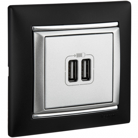Legrand Valena Алюминий Розетка 2-ая USB