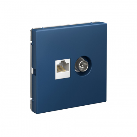 Systeme Electric ArtGallery Аквамарин Розетка двойная ТВ + компьютерная RJ45, кат. 5Е