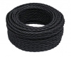 BIRONI Черный матовый Витой провод 3*1,5 50м