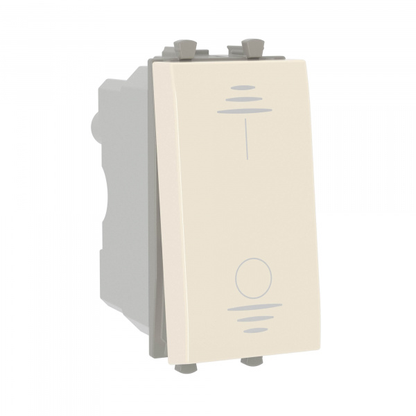 DKC Avanti Ванильная дымка Выключатель двухполюсный одноклавишный 1 модуль