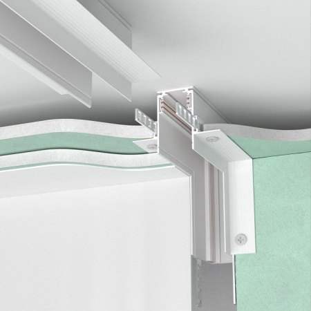 Slim Magnetic Коннектор угловой внутренний для встраиваемого шинопровода под ГКЛ 12,5мм белый 85211/00 Elektrostandard Slim Magnetic a067499