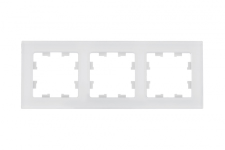 Systeme Electric AtlasDesign Nature Натуральное стекло Белый Рамка 3-ая