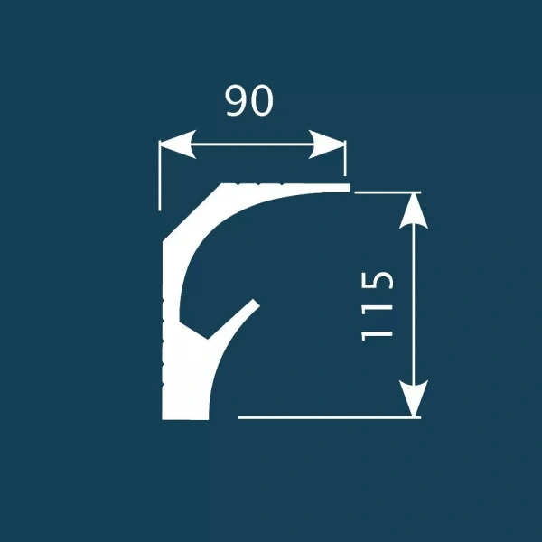 Карниз KX025, 109х89, 2000мм, Экополимер/5 Карниз KX025, 109х89, 2000мм, Экополимер/5