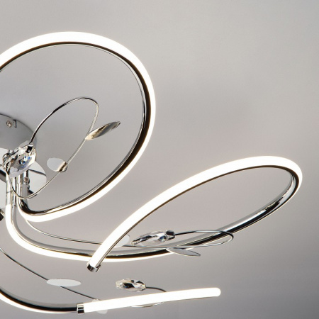 Светодиодная люстра с хрусталем 90082/6 хром Eurosvet Venzel