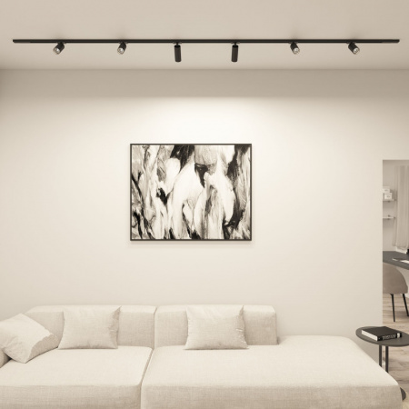 DK6060-BK Трековый светильник IP 20, 15 Вт, GU10, черный, алюминий