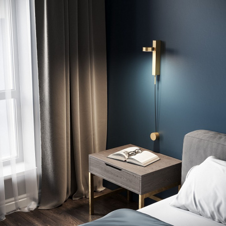 Настенный светодиодный светильник Orco LED диммируемый 40112/LED латунь Elektrostandard Orco a066405