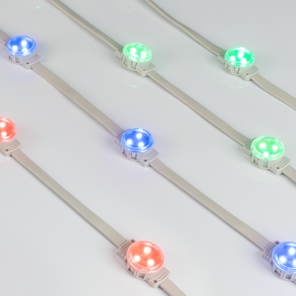 Arlight Модуль управляемый DMX-F3-D30 12V RGB-Auto (0.75W, IP68, 120 deg) (Пластик, 3 года)