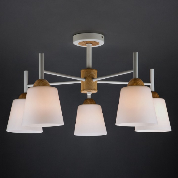 Потолочная люстра с плафонами 70085/5 белый Eurosvet Fresco