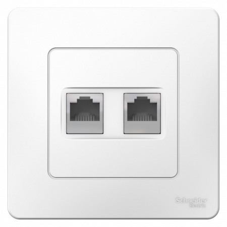 SE Blanca внутр Бел Розетка 2-ая комп/тлф, RJ45+RJ11