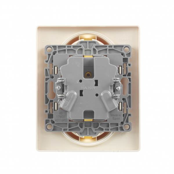 Legrand Etika Слоновая кость Двойная розетка с/з, винтовые клеммы