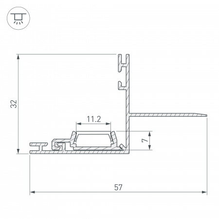 Arlight Профиль PAK-EDGE-2000 (Алюминий)