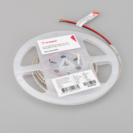 Arlight Лента MICROLED-M266-4mm 24V White6000 (12 W/m, IP20, 2216, 5m) (узкая)