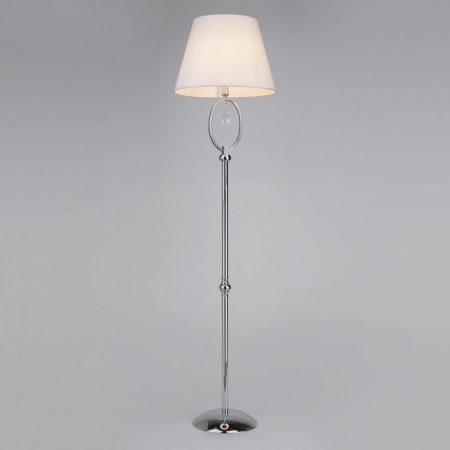 Торшер с белым абажуром 01056/1 хром Eurosvet Madera