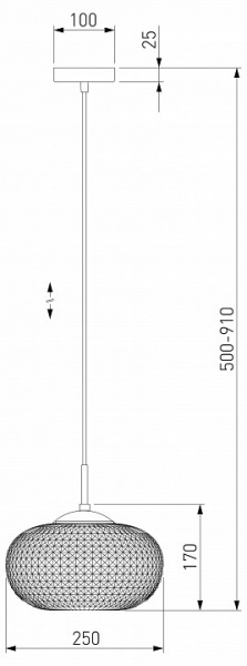 Подвесной светильник 50262/1 прозрачный Eurosvet Gem