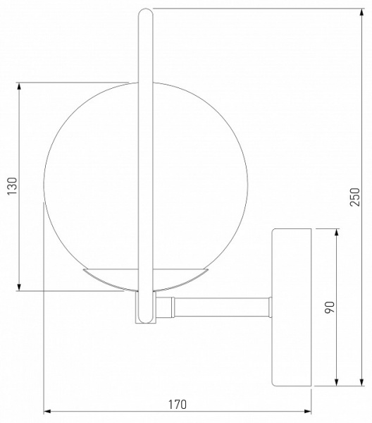 Настенный светильник с плафоном 50289 Eurosvet Ringo